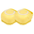 Soft Silicone Pet Bath Brush with Shampoo Dispenser
