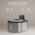 Stainless Steel Wireless Cat Water Fountain, 152 Oz (4.5L) Capacity