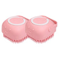Soft Silicone Pet Bath Brush with Shampoo Dispenser