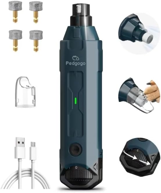 6-Speed Quiet Pet Nail Grinder with LED Lights