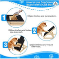 Dog Nail Filing Board with Treat Compartment - Durable Wooden Scratch Pad for All Breeds (Adjustable)