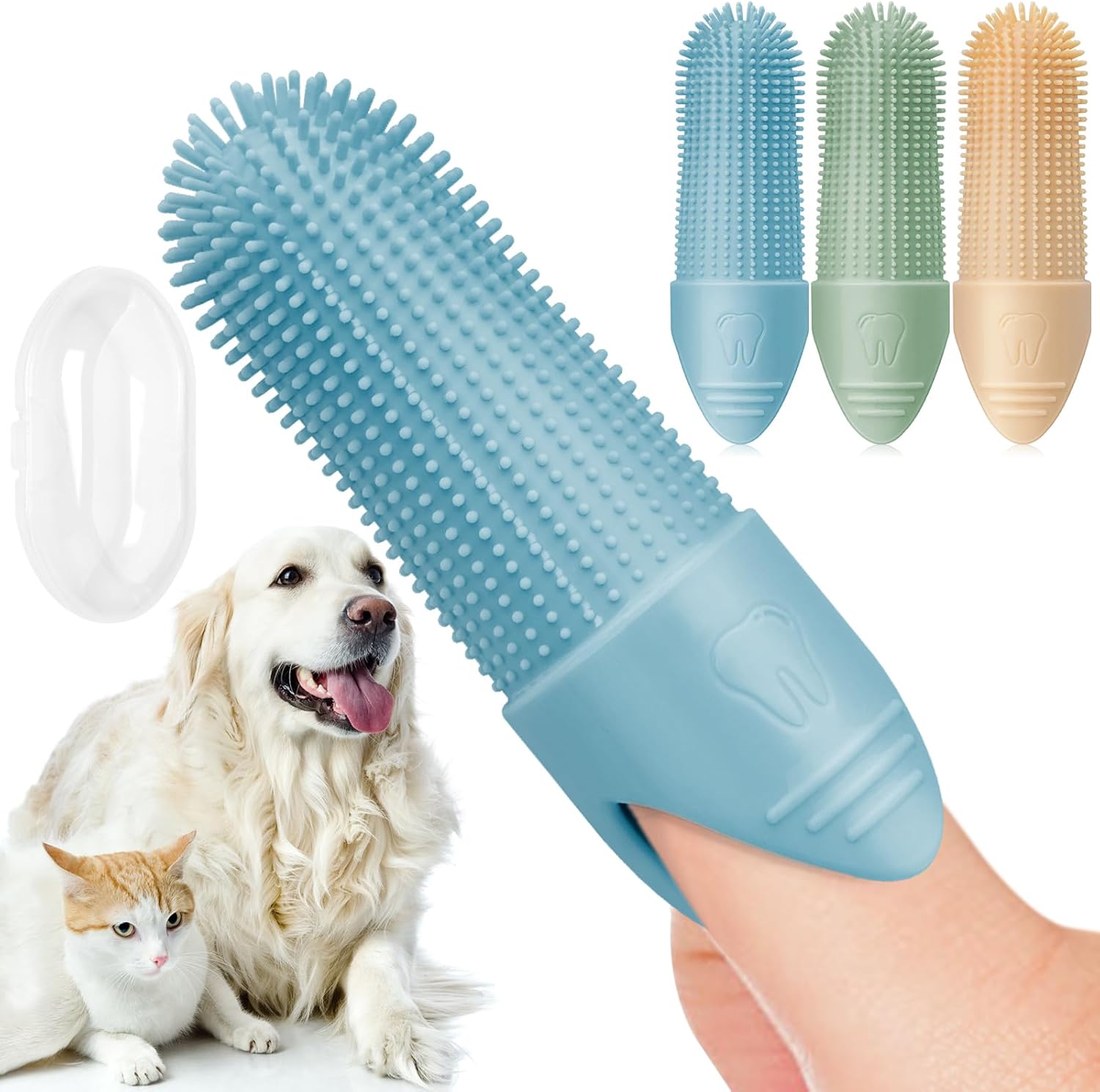 360° Silicone Pet Finger Toothbrush