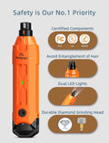 6-Speed Quiet Pet Nail Grinder with LED Lights