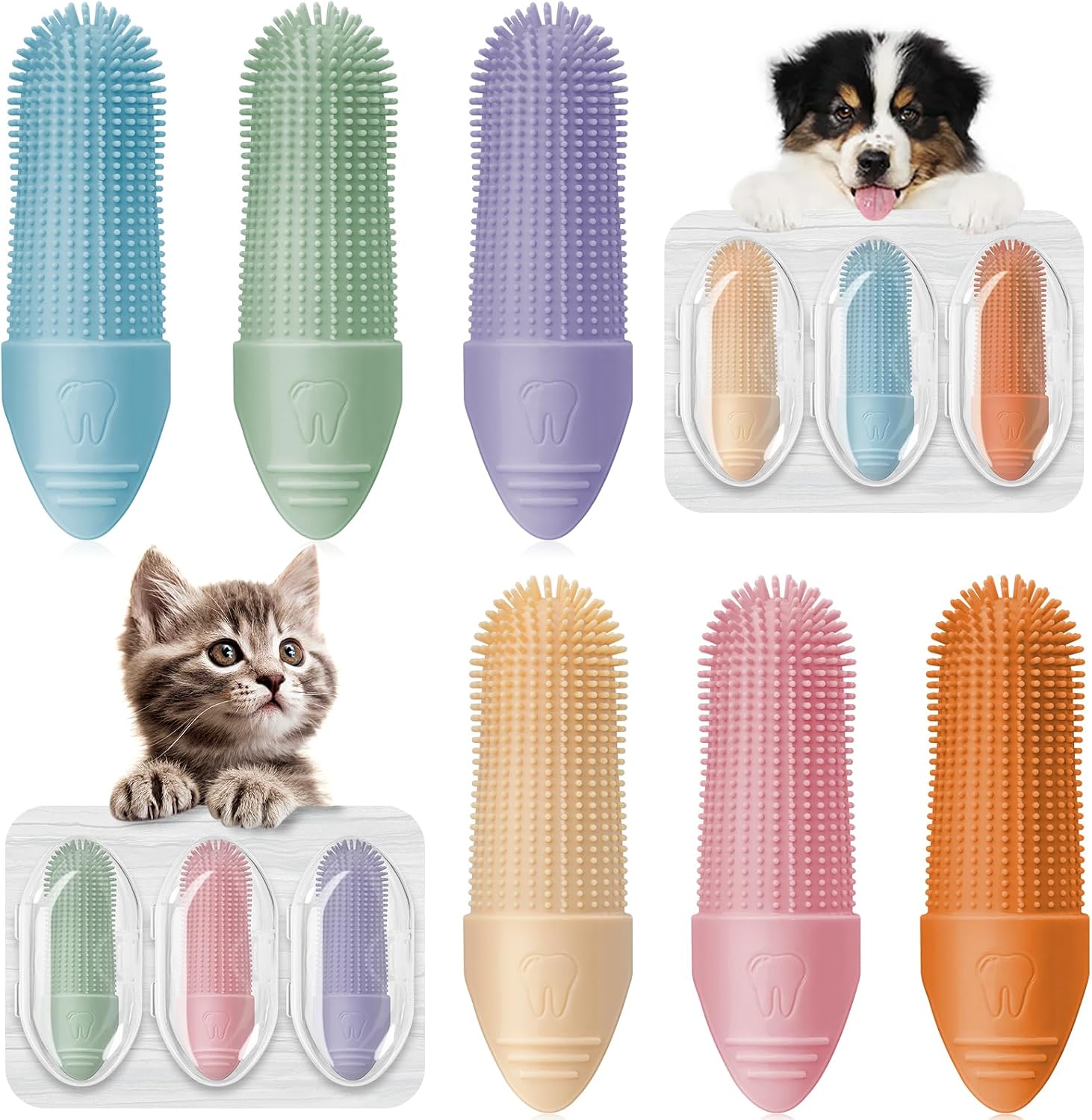 360° Silicone Pet Finger Toothbrush