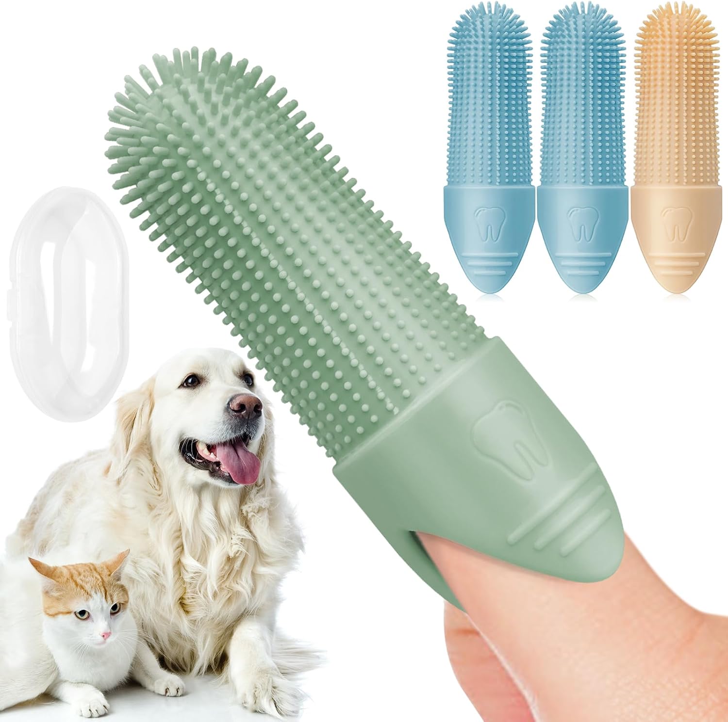 360° Silicone Pet Finger Toothbrush