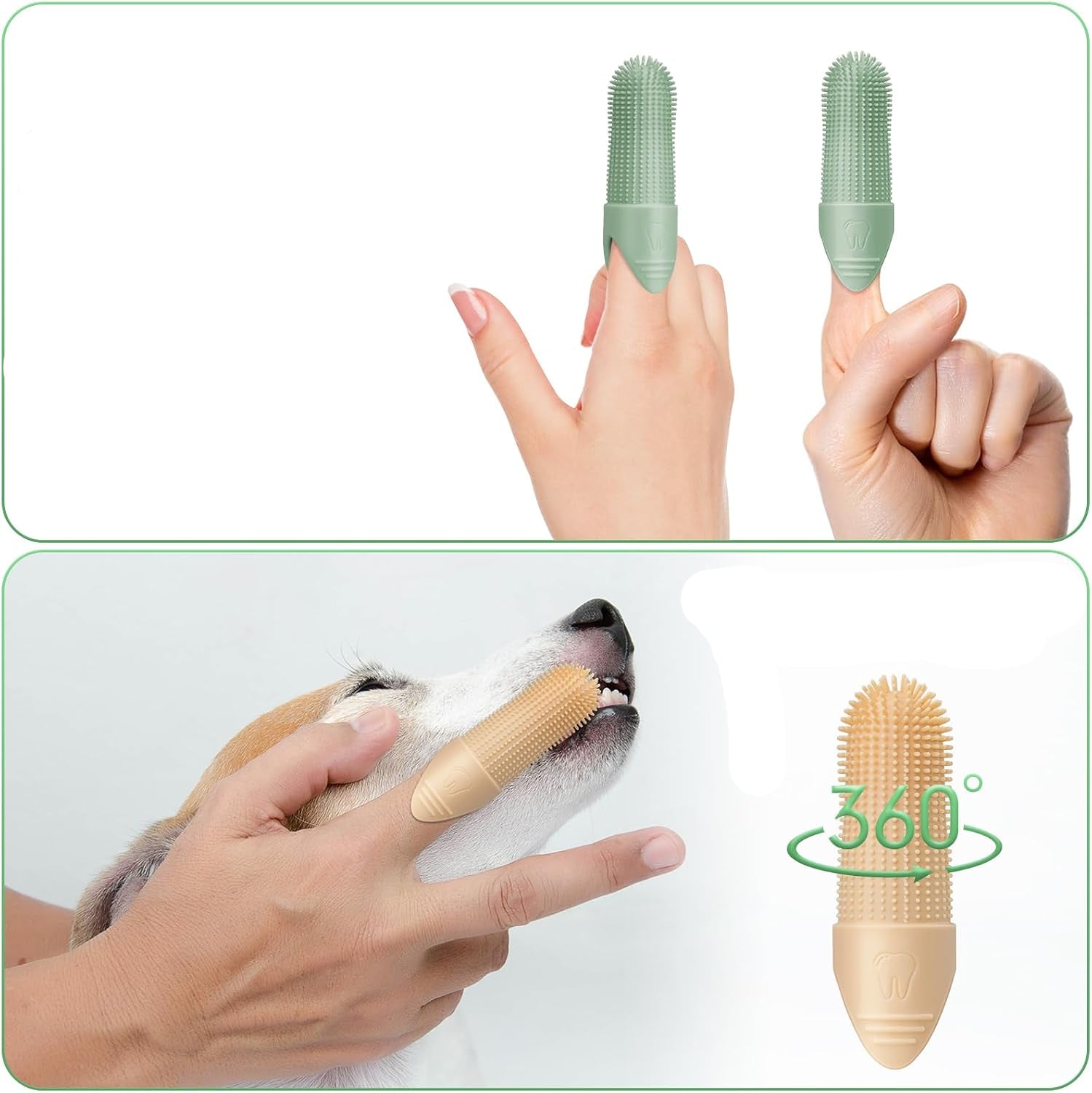 360° Silicone Pet Finger Toothbrush