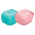 Soft Silicone Pet Bath Brush with Shampoo Dispenser
