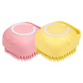 Soft Silicone Pet Bath Brush with Shampoo Dispenser